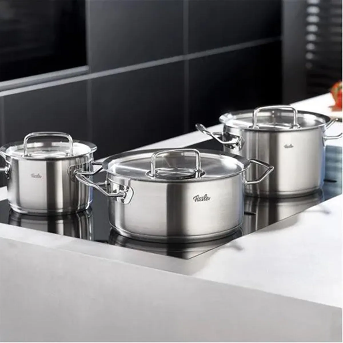Fissler Original-Profi Collection Stainless Steel 9 Piece Set with Metal Lids