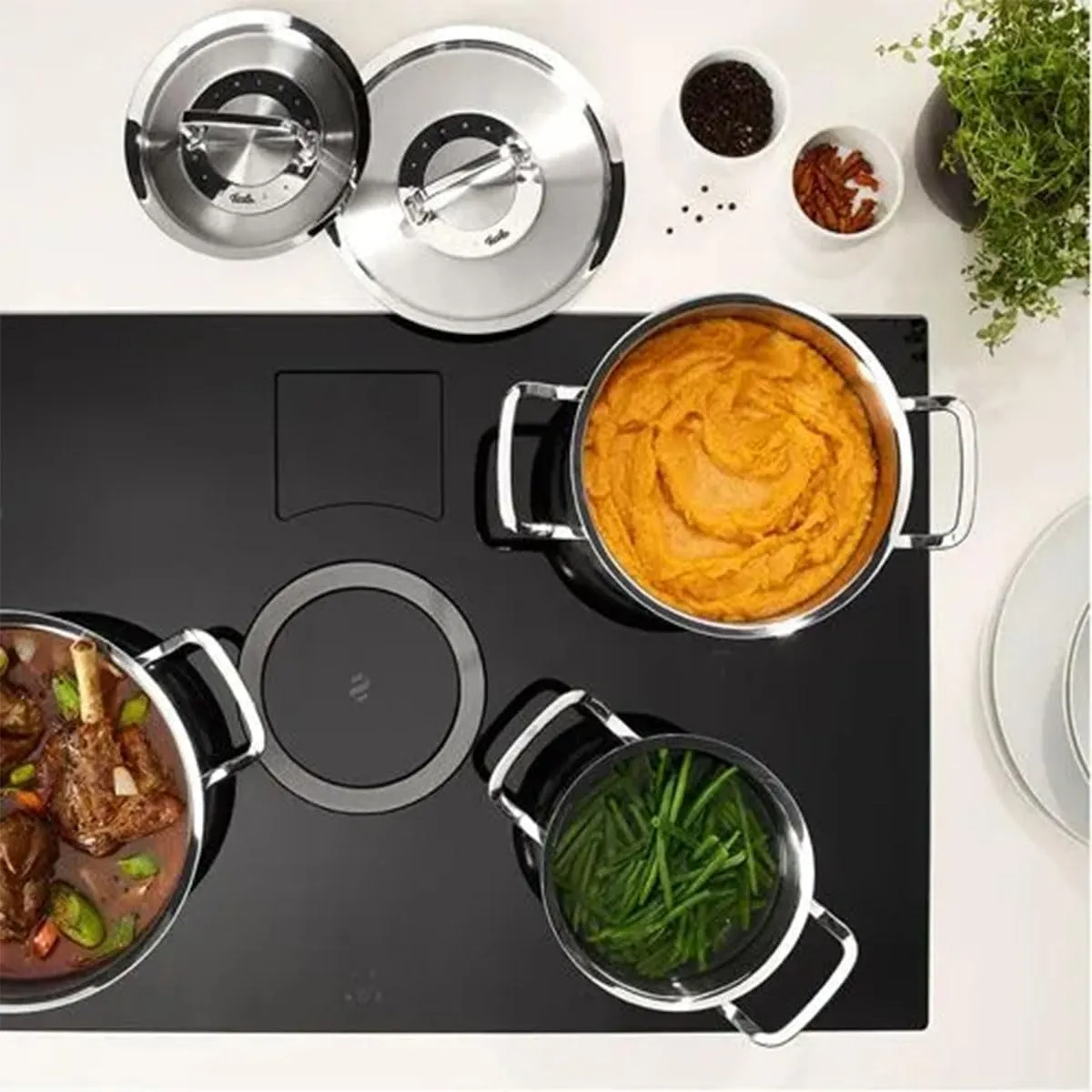 Fissler Original-Profi Collection Stainless Steel 9 Piece Set with Metal Lids