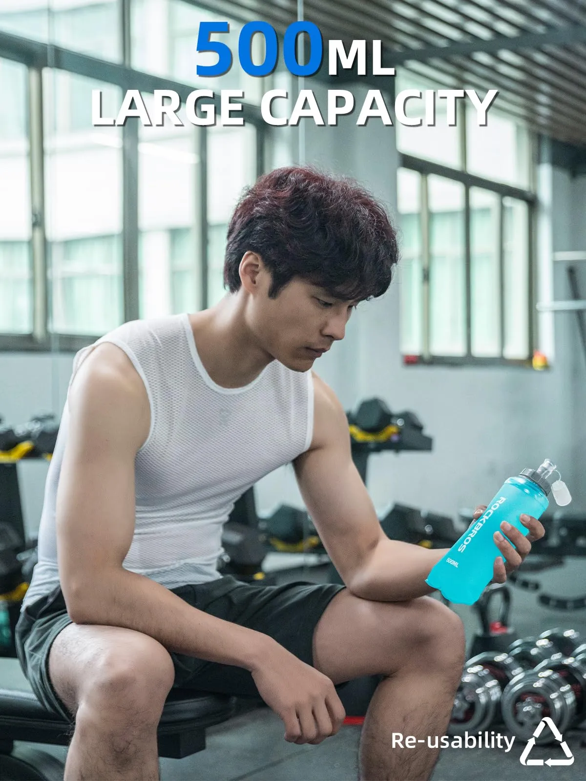 Flexible Water Client satisfaction Door-to-door service for ROCKBROS Bottle Flask Hiking, Soft 500ml Running, Collapsible Cycling Skiing