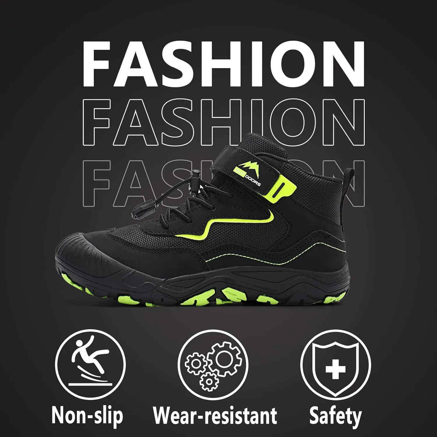 FLIOZY Hiking Boots Boys Girls Walking Shoes Kids Anti Collision Non Slip Hiking Boot Outdoor Trekking Walking Sneakers