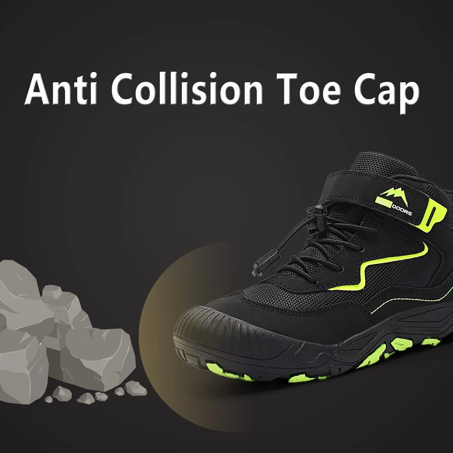 FLIOZY Hiking Boots Boys Girls Walking Shoes Kids Anti Collision Non Slip Hiking Boot Outdoor Trekking Walking Sneakers