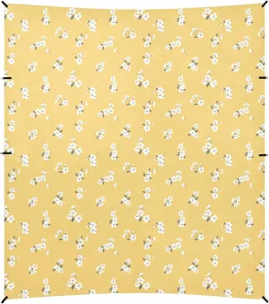 Flowers Beach Canopy UPF50 Water-Resistant Shade Sun Shelter with Carrying Bag for Family Trips, Picnics & Camping