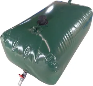 Foldable 1000L Water Storage Bag with Faucet, PVC Outdoor Rainwater Tank, Flexible Transport Water Bag for Drought, Agriculture, Emergency Use(2000L: 2 * 1.25 * 0.8m)
