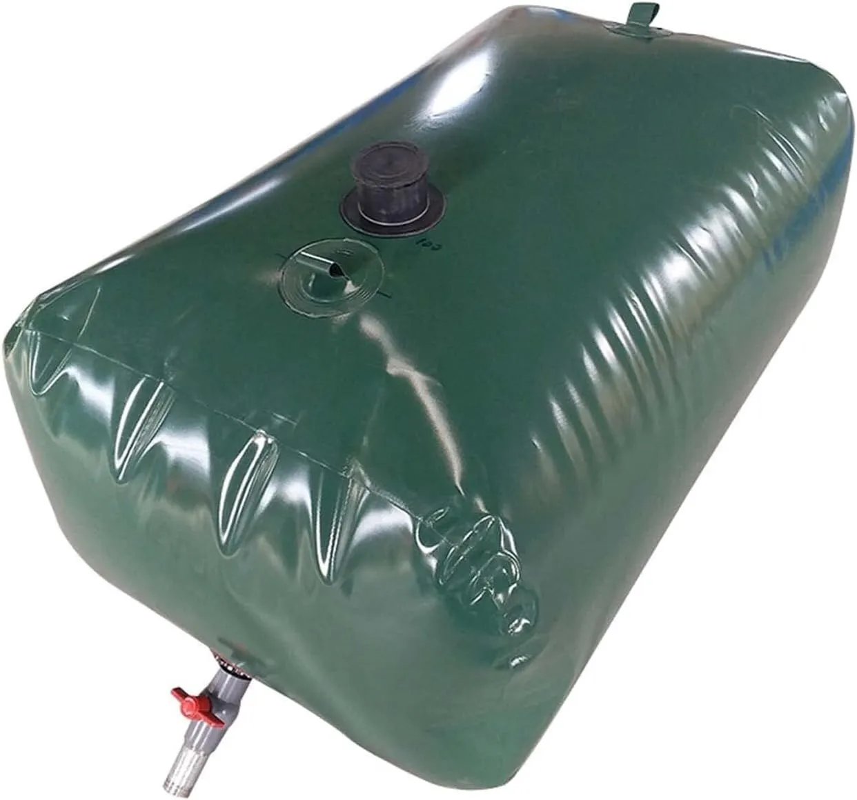 Foldable 1000L Water Storage Bag with Faucet, PVC Outdoor Rainwater Tank, Flexible Transport Water Bag for Drought, Agriculture, Emergency Use(2000L: 2 * 1.25 * 0.8m)