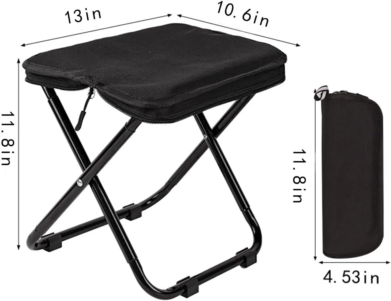 Foldable Camping Stool Portable Collapsible Seat for Outdoor Beach Gardening Hiking Lightweight & Sturdy(Khaki)