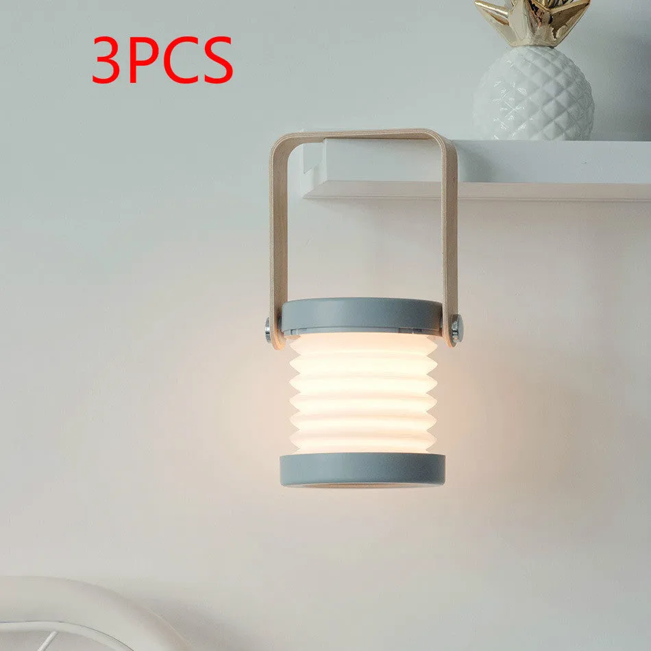 Foldable LED Bedside Lamp - Touch, USB Rechargeable, 3 Brightness Levels