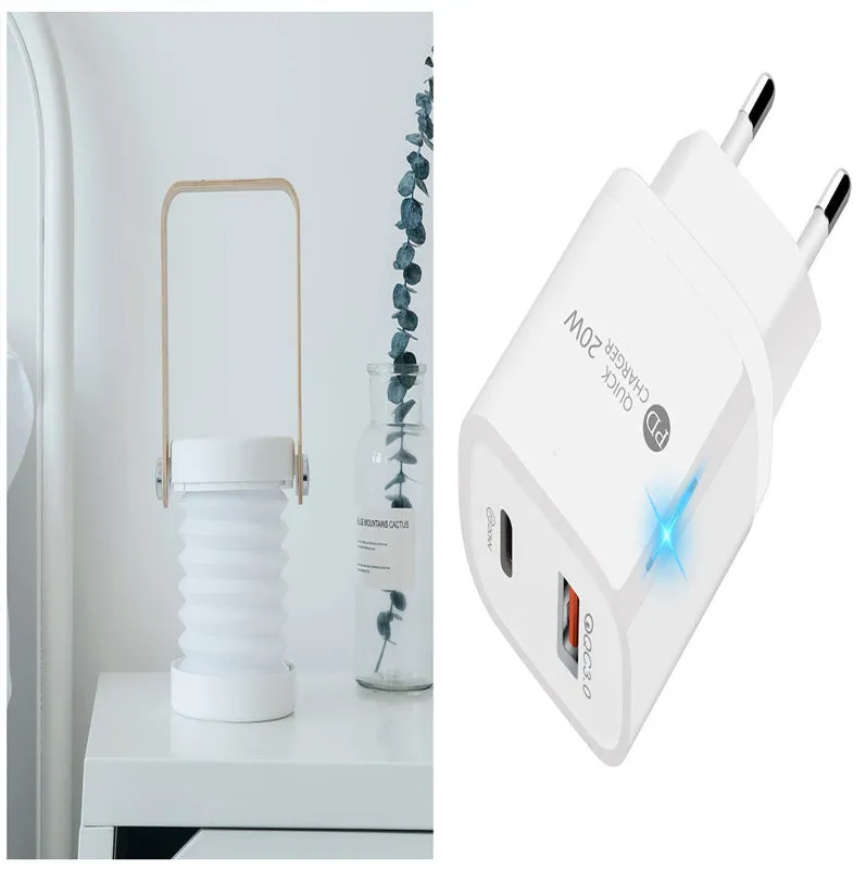 Foldable LED Bedside Lamp - Touch, USB Rechargeable, 3 Brightness Levels