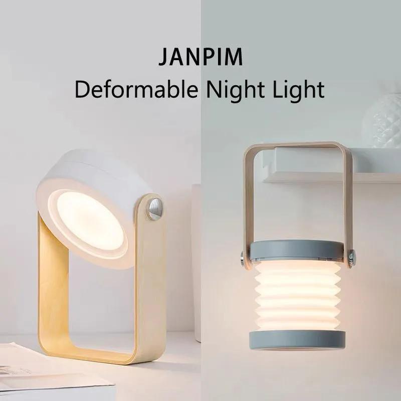 Foldable LED Bedside Lamp - Touch, USB Rechargeable, 3 Brightness Levels