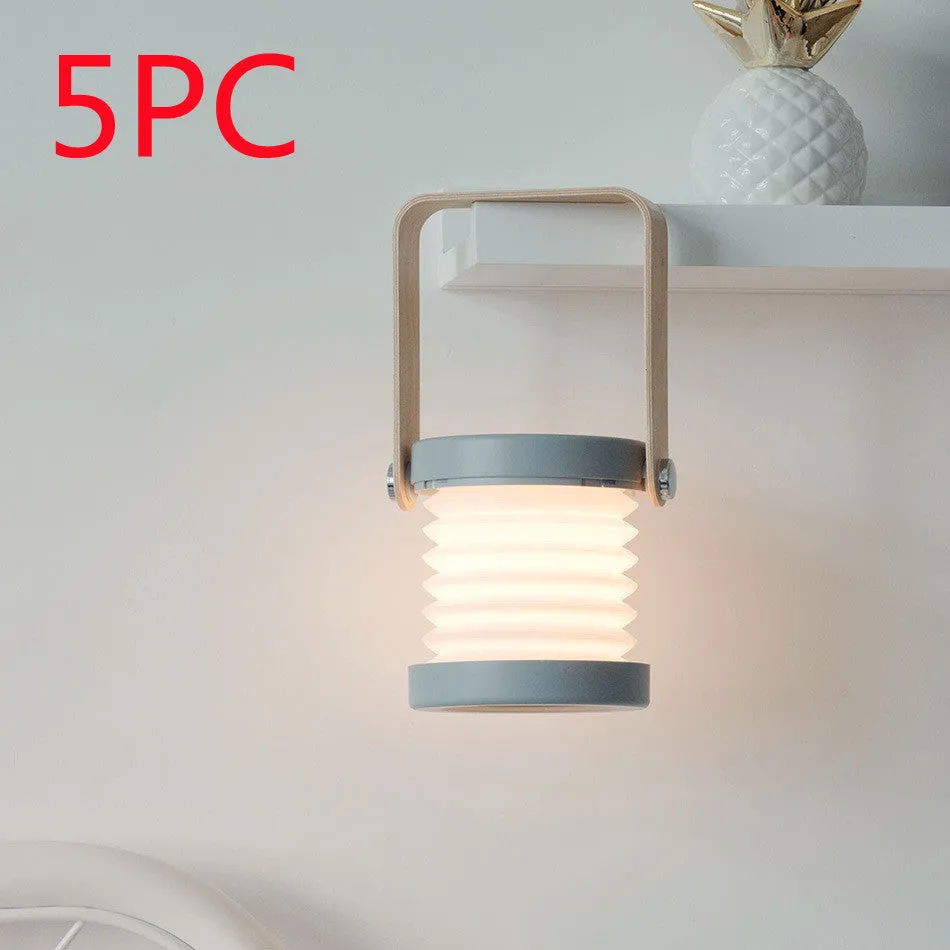Foldable LED Bedside Lamp - Touch, USB Rechargeable, 3 Brightness Levels