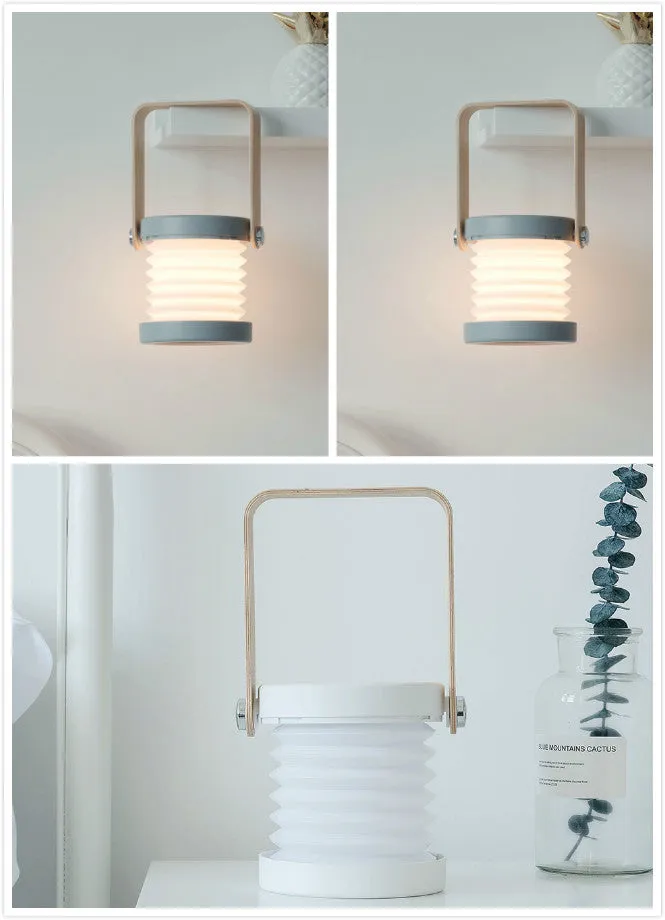 Foldable LED Bedside Lamp - Touch, USB Rechargeable, 3 Brightness Levels