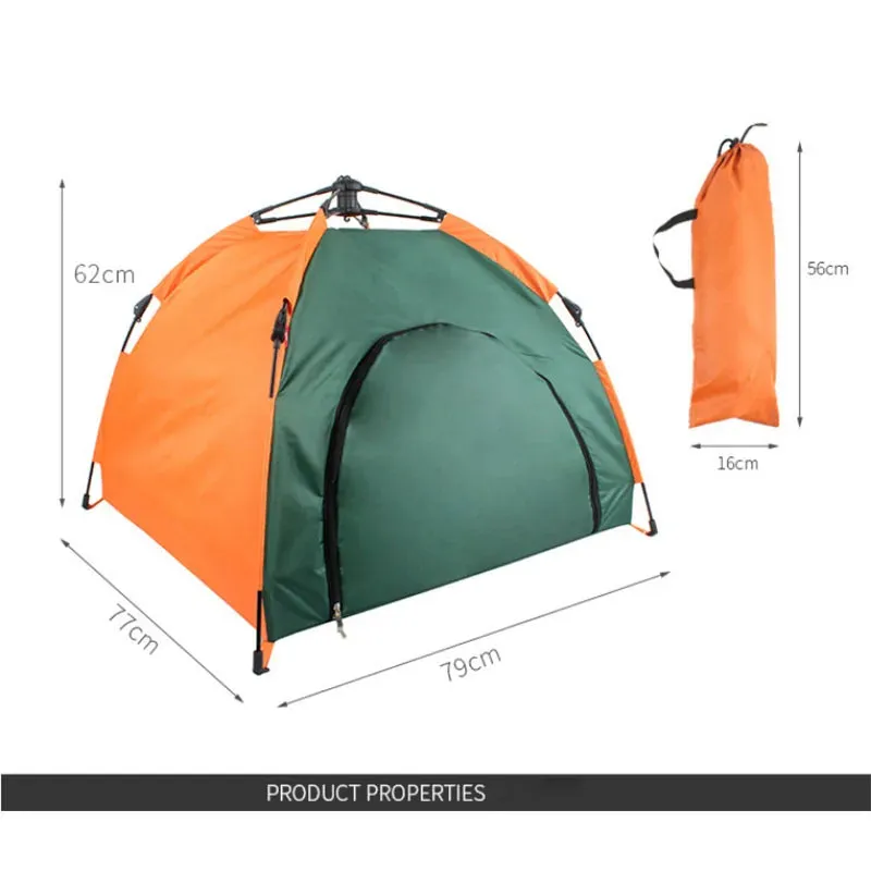 Foldable Outdoor Pet Tent - Automatic Setup, Rainproof & Sunscreen  for Cats and Dogs