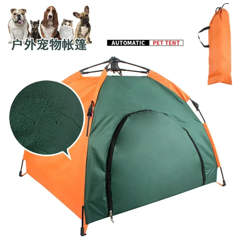Foldable Outdoor Pet Tent - Automatic Setup, Rainproof & Sunscreen  for Cats and Dogs