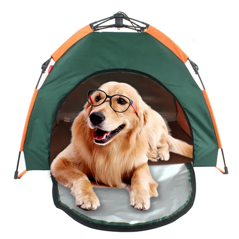 Foldable Outdoor Pet Tent - Automatic Setup, Rainproof & Sunscreen  for Cats and Dogs