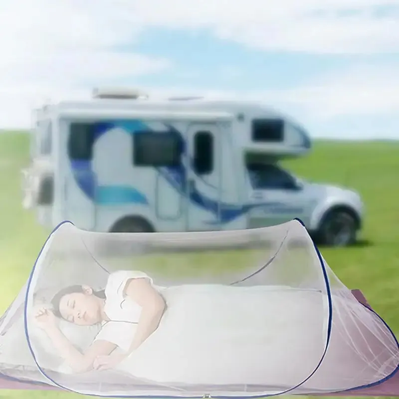 Folding Bed Tent Portable Mosquito Net Outdoor Hiking Travelling Indoor Dormitory Mesh Tent