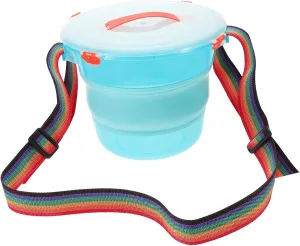Folding Bucket Collapsible Buckets Water Tub Fish Bucket Collapsable Bucket Camping Picnic Fishing Bucket Minnow Bucket Cleaning Bucket Fishing Bucket Collapsible Sky-Blue Plastic