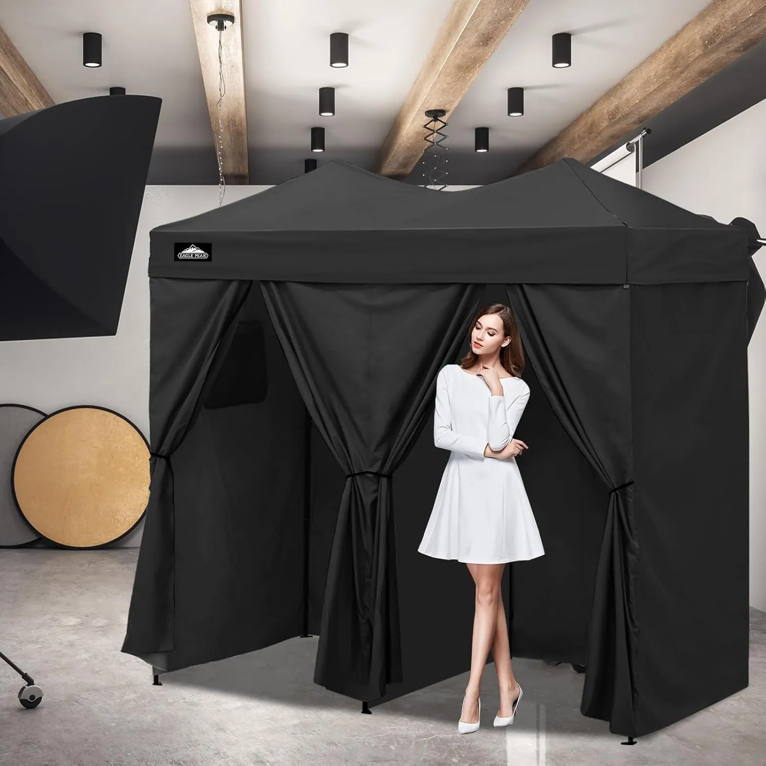 for Up Changing PEAK or Pop 2 Tent Beach Portable Room, EAGLE Pop Room Changing Room 8x4, (Black) Changing Shelter, Impeccable Outdoor Friendly assistance Up for Room Photoshoots Pool, Sun Dressing Portable