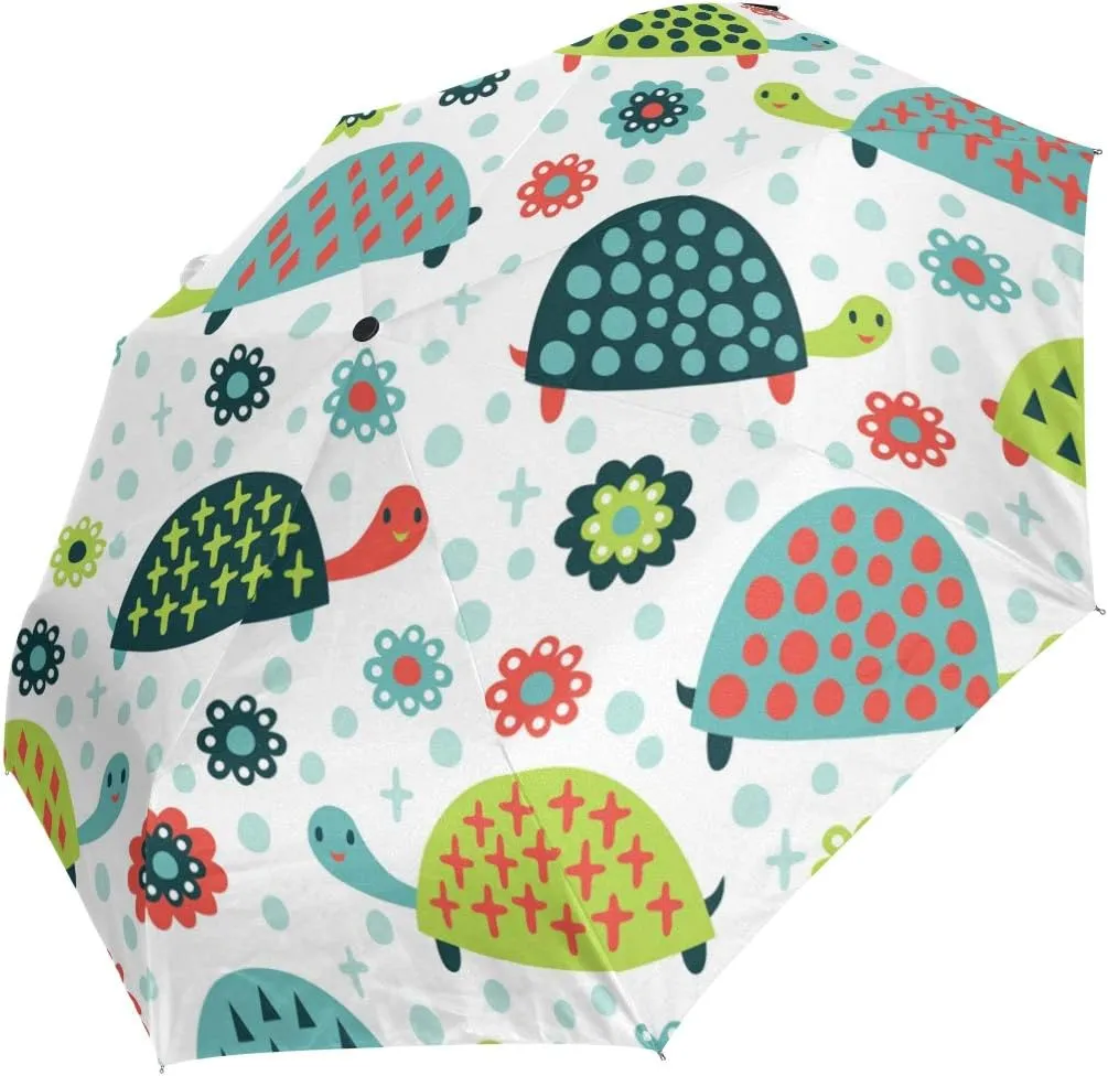 FORMRS Zebra Stripe Umbrella, Auto Open Umbrella Compact Folding Sun Rain Protection, Windproof for Kids Women Men