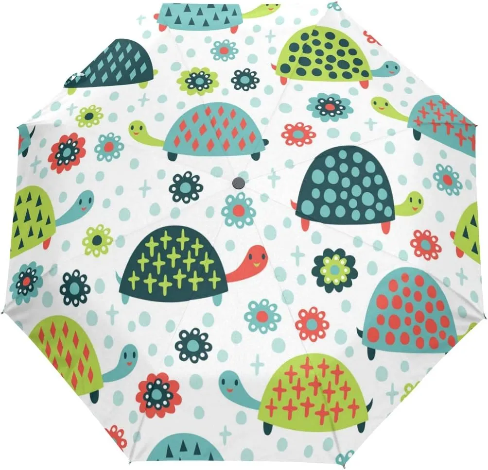 FORMRS Zebra Stripe Umbrella, Auto Open Umbrella Compact Folding Sun Rain Protection, Windproof for Kids Women Men