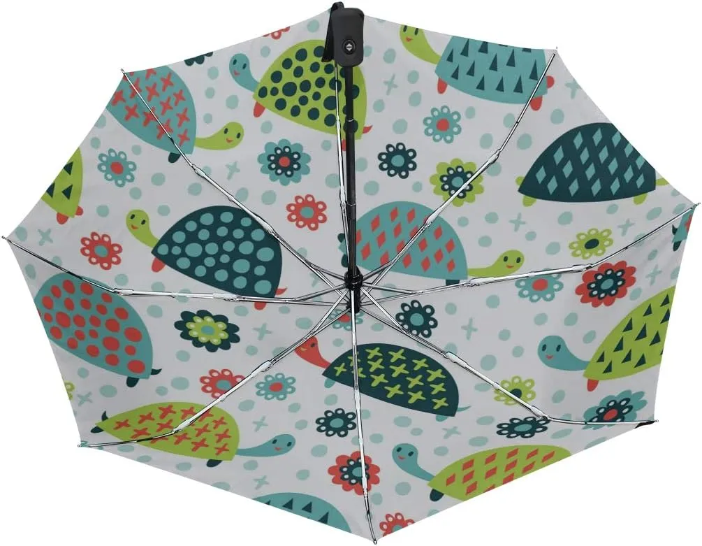 FORMRS Zebra Stripe Umbrella, Auto Open Umbrella Compact Folding Sun Rain Protection, Windproof for Kids Women Men