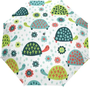 FORMRS Zebra Stripe Umbrella, Auto Open Umbrella Compact Folding Sun Rain Protection, Windproof for Kids Women Men