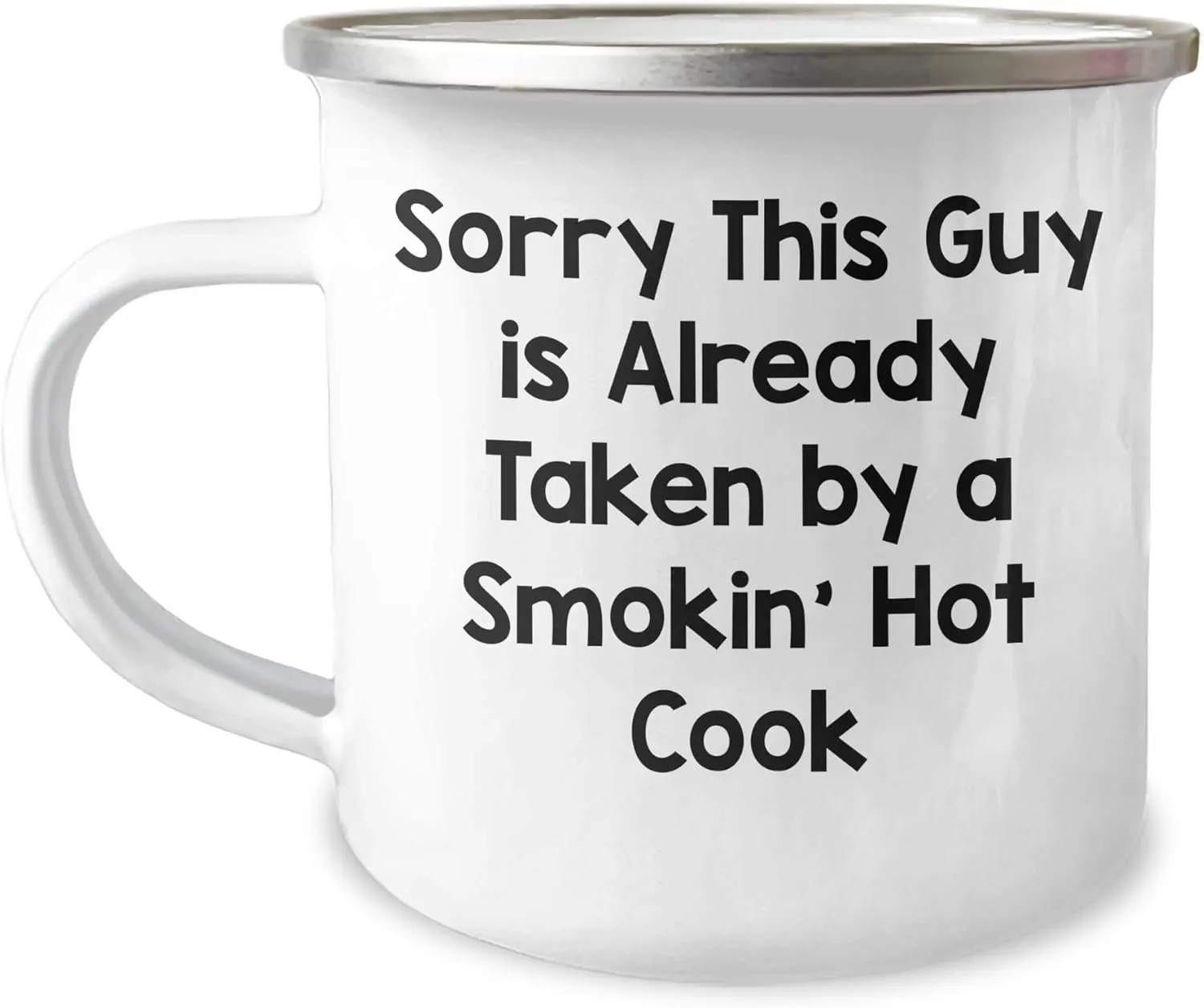 Funny Cook Quote Camping Mug, Gifts from Men, Gifts for Dad on Father's Day, Perfect Cookware for Outdoor Cooking