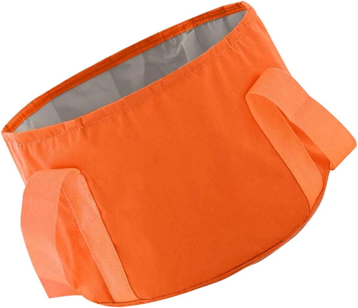 GALPADA 1pc Portable Collapsible Foot Bath Bag for Travel Outdoor Water Basin Tear Durable Design for Relaxation After Long Days for Hotel Use Orange
