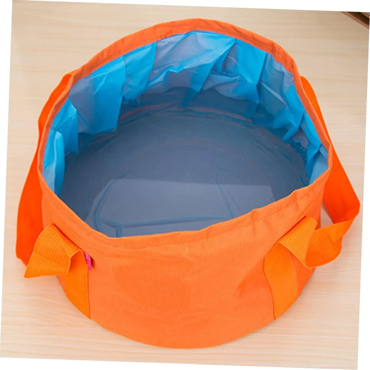 GALPADA 1pc Portable Collapsible Foot Bath Bag for Travel Outdoor Water Basin Tear Durable Design for Relaxation After Long Days for Hotel Use Orange