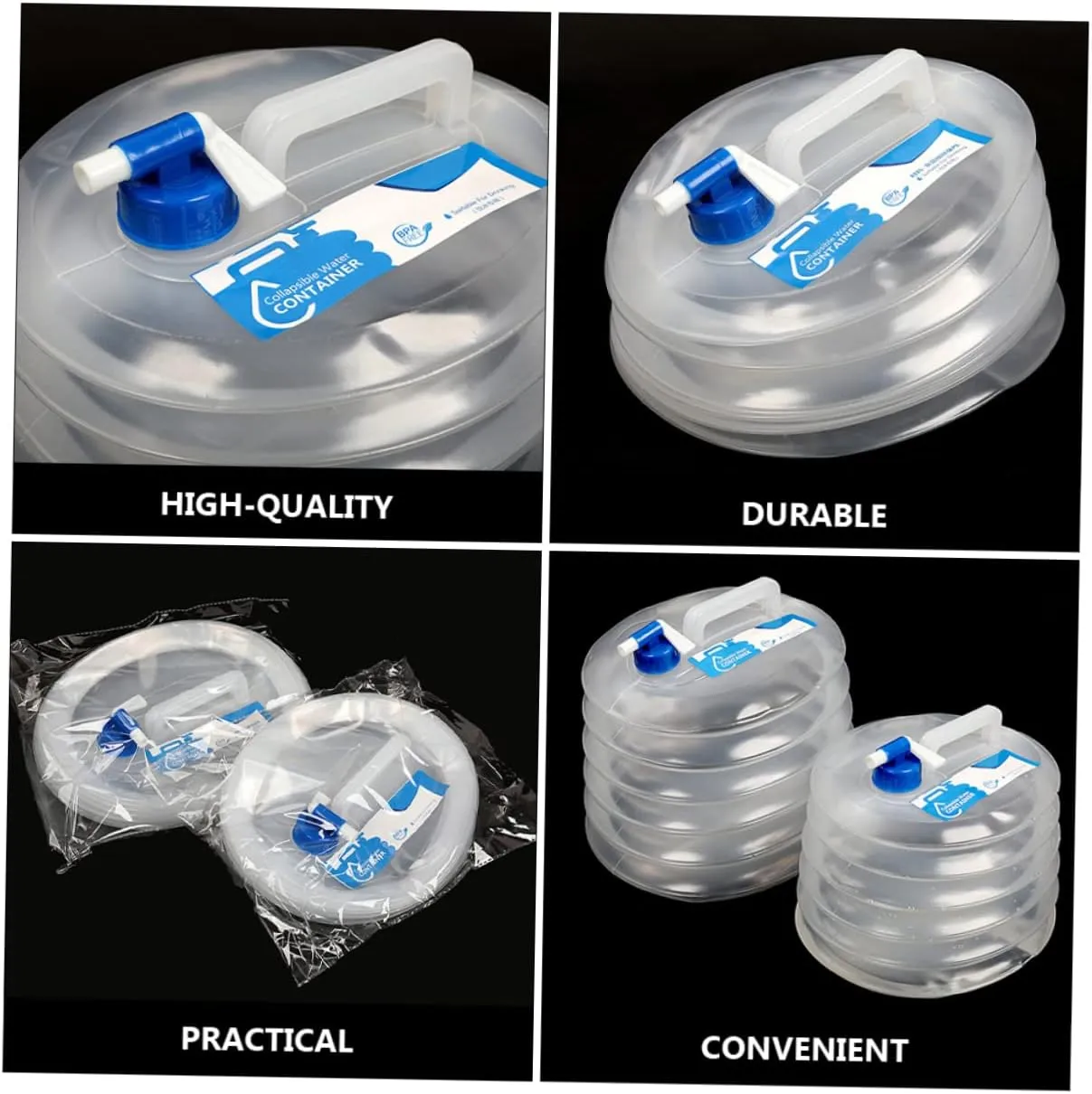 GALPADA Folding Water Bucket Collapsible Water Bag Pe Material Perfect for Camping Hiking