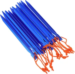 Garneck 12pcs Heavy Duty Aluminum Tent Stakes for Camping Wind Resistant Pegs with Enhanced Stability for Secure Setup Outdoor Accessories for Beach and Wilderness