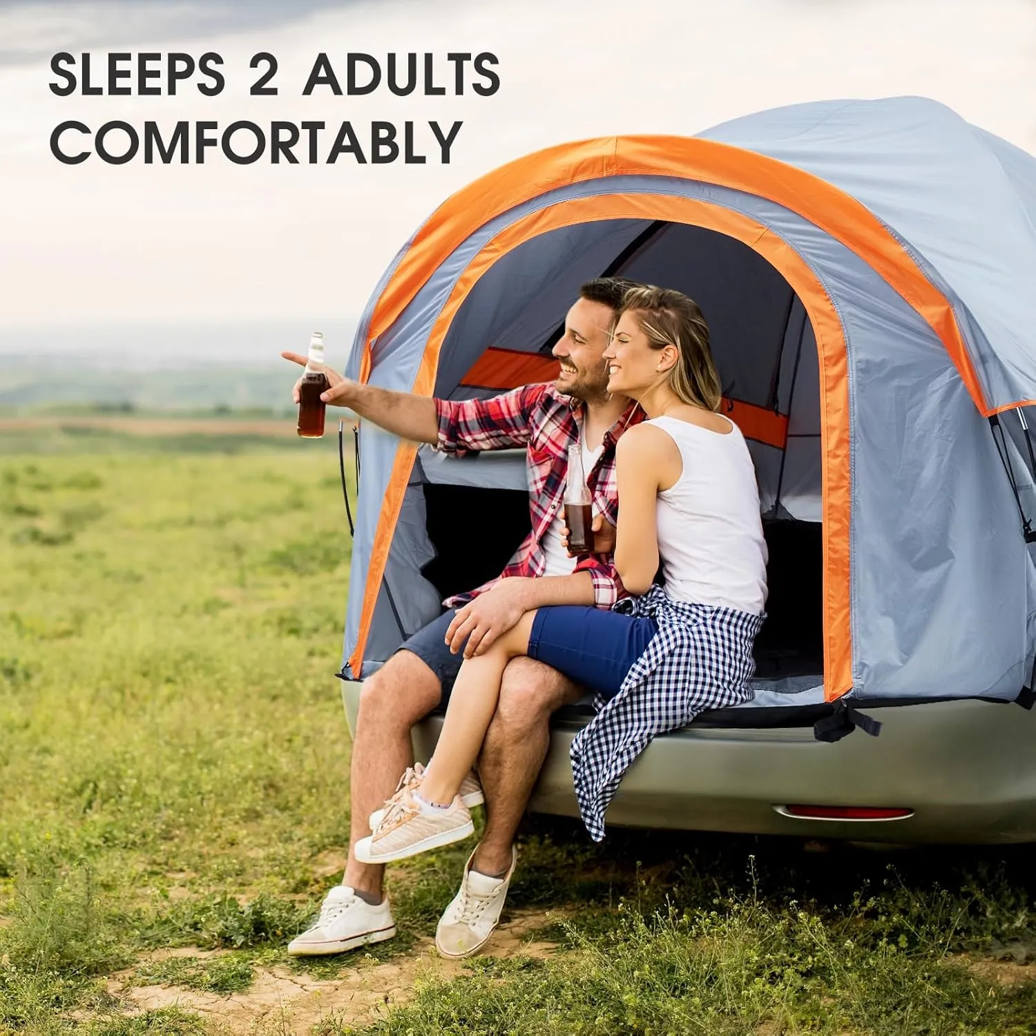 GarveeTech Trunk Bed Tent for Camping - Waterproof PU2000mm, Spacious Double Layer Design, Includes Rainfly and Storage Bag