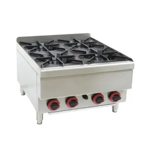 GASMAX Benchtop LPG 4 Burner Cooktop JUS-TR-4LPG.