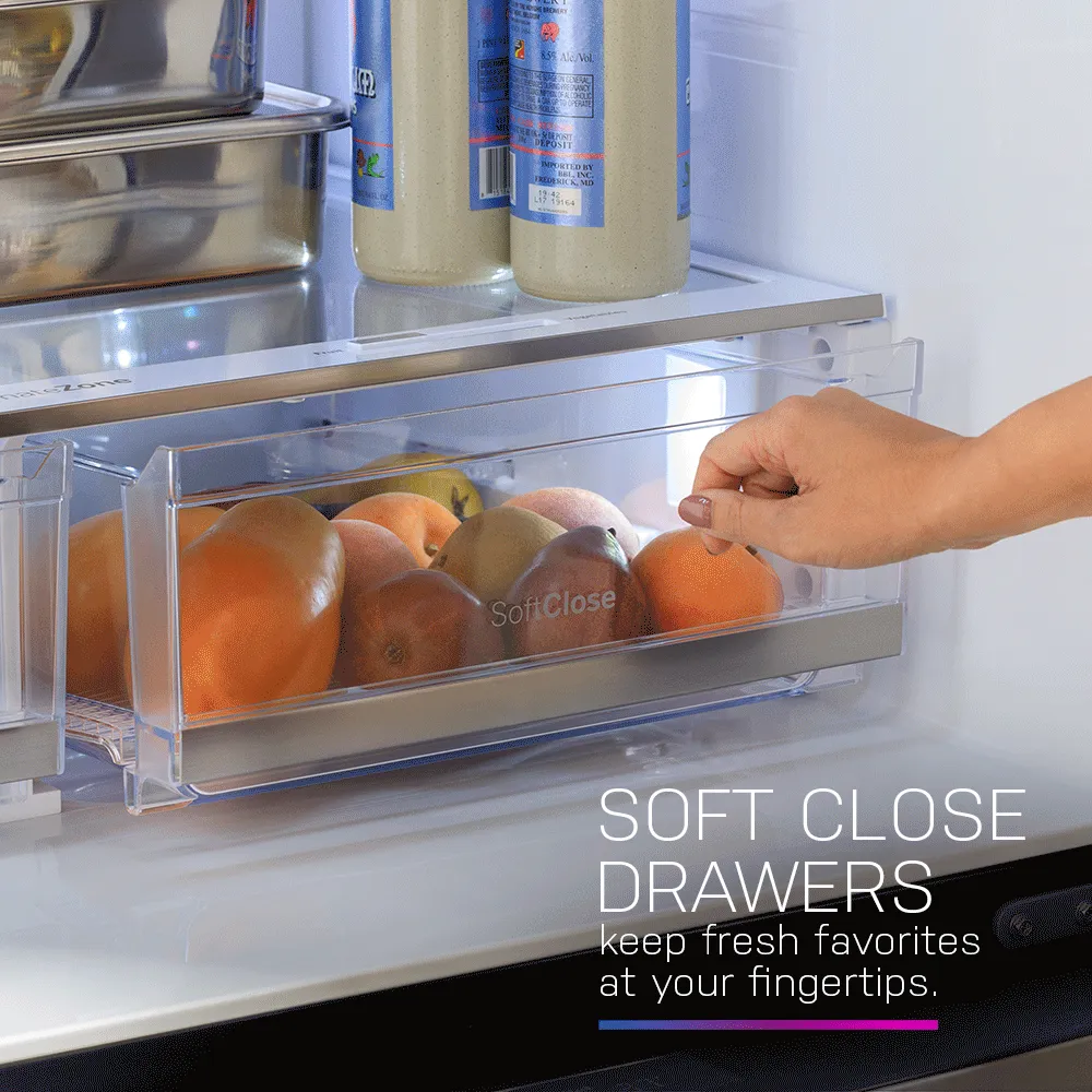 Ge Appliances PHD23BYWFS Ge Profile&#8482; Energy Star® 22.9 Cu. Ft. Counter-Depth Quad-Door Refrigerator With Dual-Dispense Autofill Pitcher And Door In Door