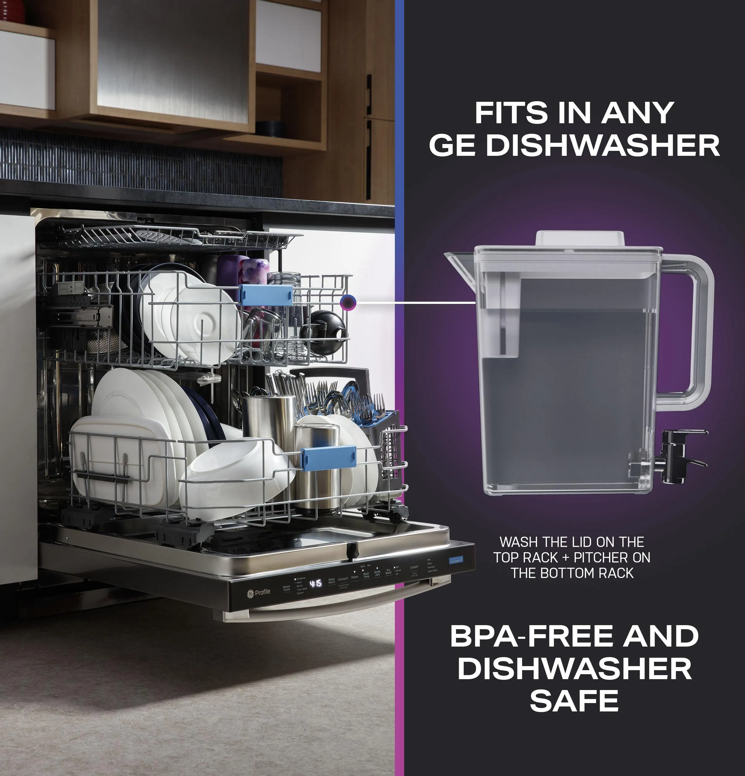 Ge Appliances PHD23BYWFS Ge Profile&#8482; Energy Star® 22.9 Cu. Ft. Counter-Depth Quad-Door Refrigerator With Dual-Dispense Autofill Pitcher And Door In Door