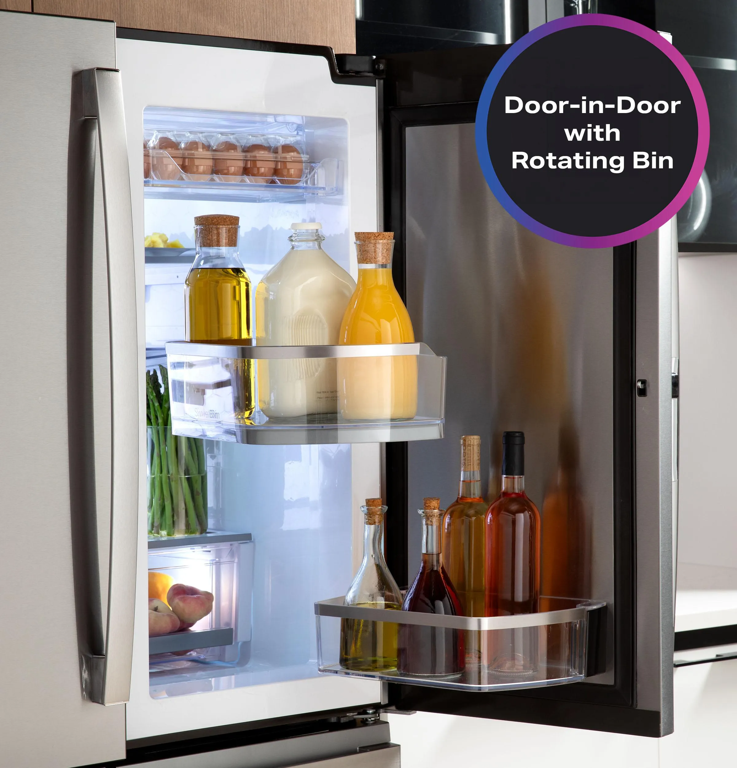Ge Appliances PHD23BYWFS Ge Profile&#8482; Energy Star® 22.9 Cu. Ft. Counter-Depth Quad-Door Refrigerator With Dual-Dispense Autofill Pitcher And Door In Door