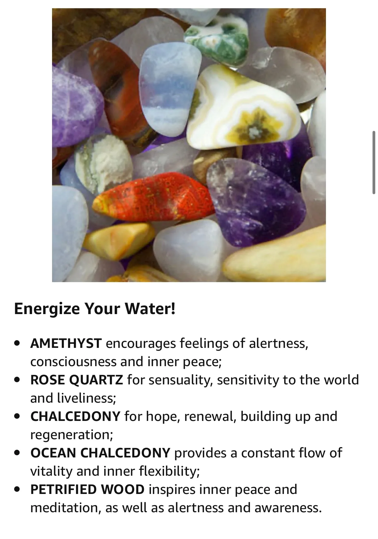 Gemstone water bottle
