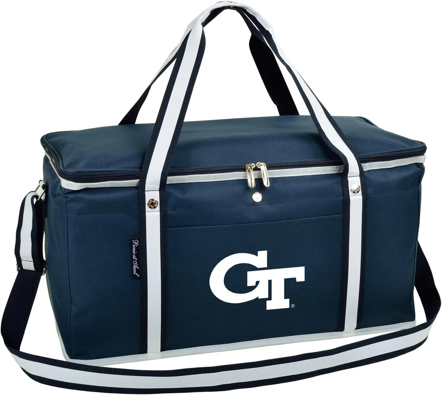 Georgia Tech Licensed Yellow Jackets 64 Can Capacity Semi Rigid Collapsible Leakproof Cooler- Designed & Quality Approved in The US