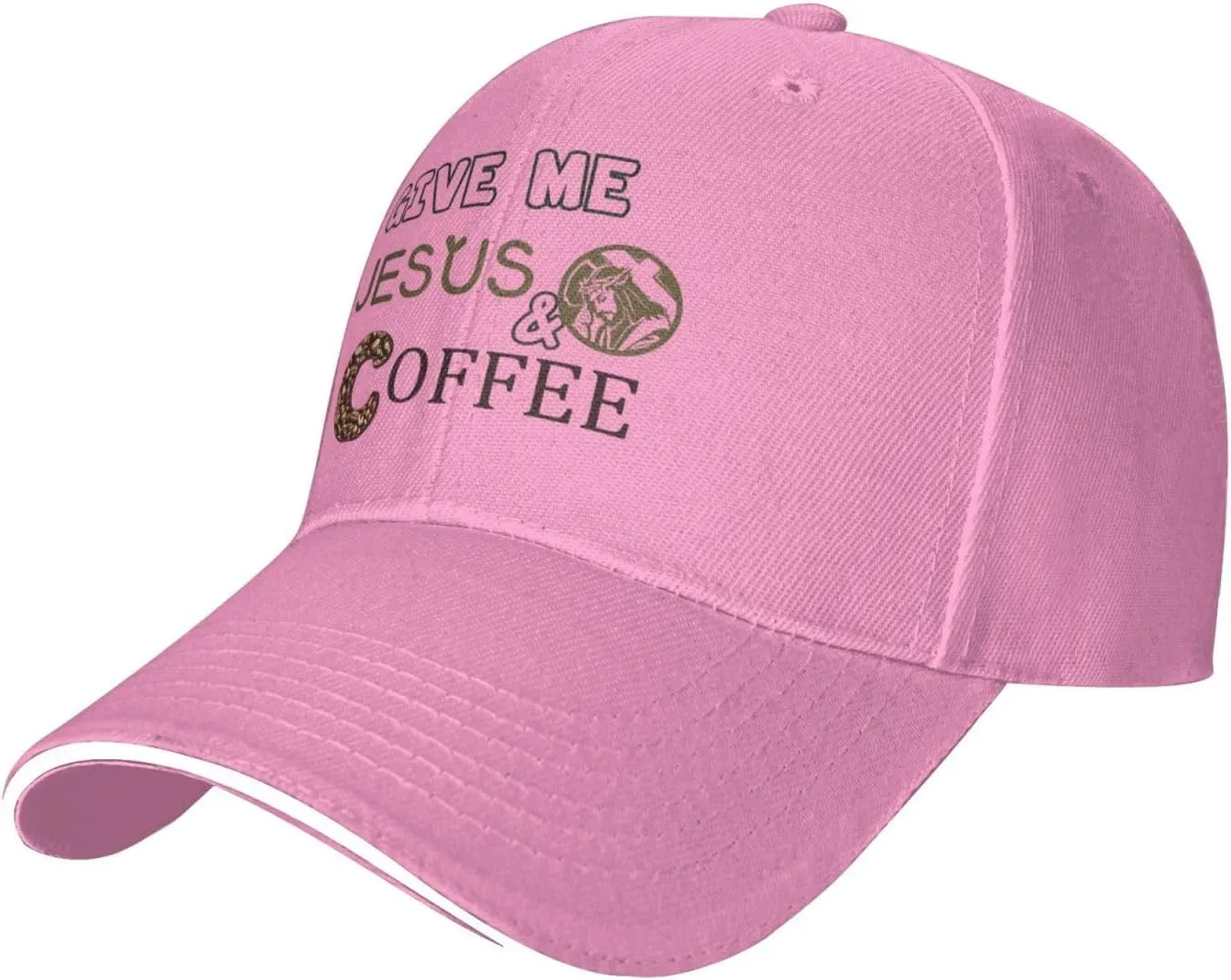 Give Me Jesus Coffee Baseball Cap Dad Hat Funny for Men Trucker Hats Adjustable Fashion Caps Hiking & Travel Black-R