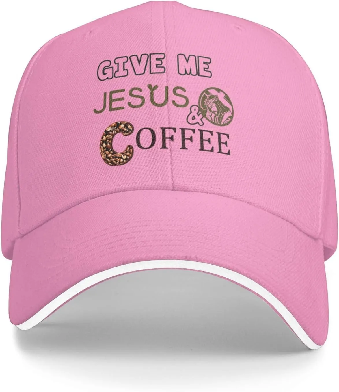Give Me Jesus Coffee Baseball Cap Dad Hat Funny for Men Trucker Hats Adjustable Fashion Caps Hiking & Travel Black-R