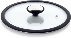 Glass lid with Silicone Rim, 24 cm, Suitable for cookware from The Balance Series 007824 L, Ideal for Viewing Cooking, Suitable for Any Pot or pan with a Diameter of 24 cm.