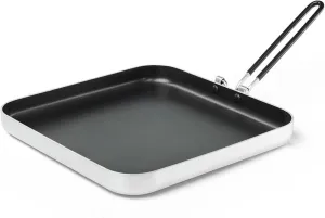 GSI Outdoors Bugaboo High-Performance Ceramic Coated 10" Square Fry Pan with SureLock™ Folding Handle