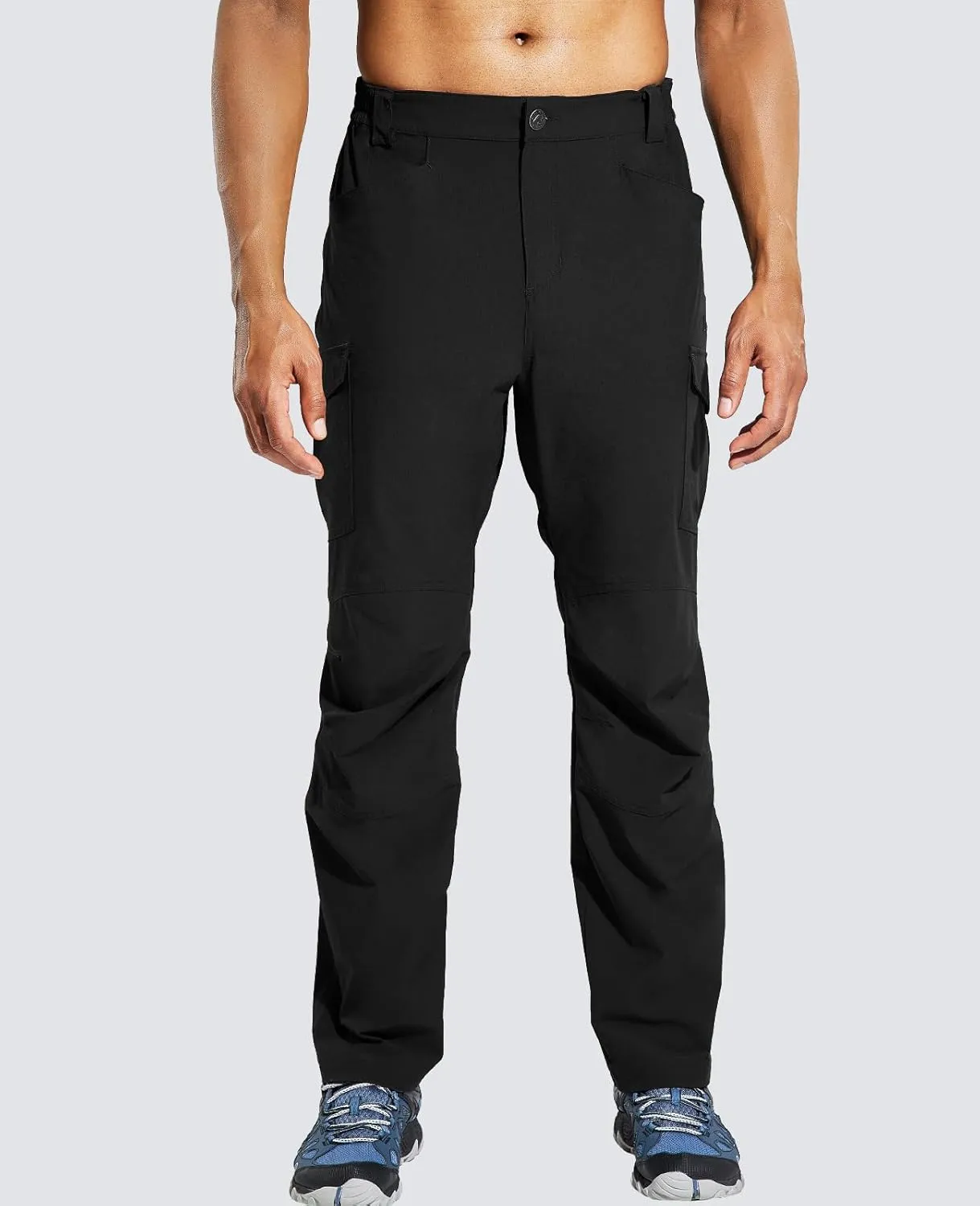 Haimont Men's Lightweight Hiking Pants with 6 Pockets Nylon Quick Dry Outdoor Travel Cargo Pant for Men, Water Resistant
