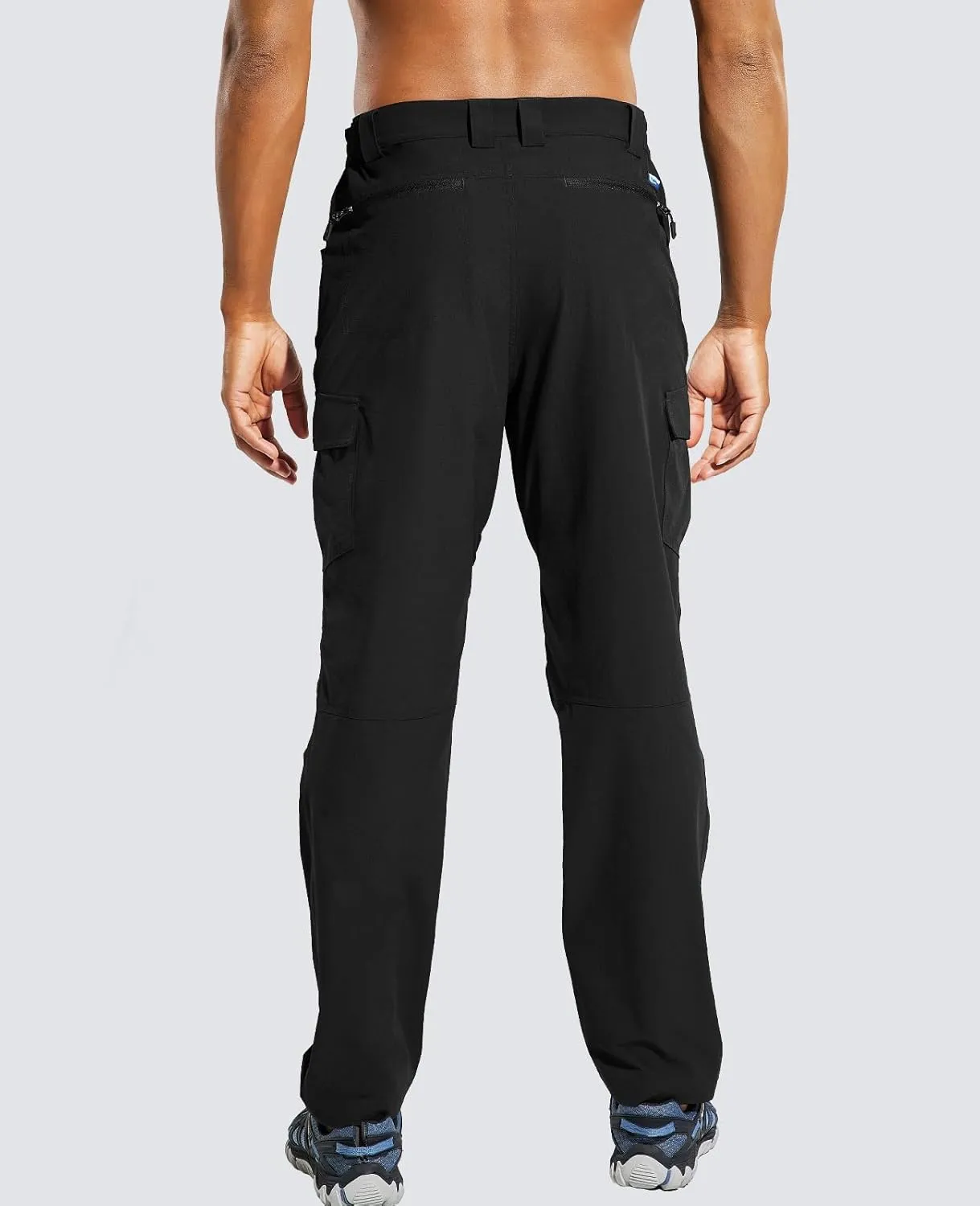 Haimont Men's Lightweight Hiking Pants with 6 Pockets Nylon Quick Dry Outdoor Travel Cargo Pant for Men, Water Resistant