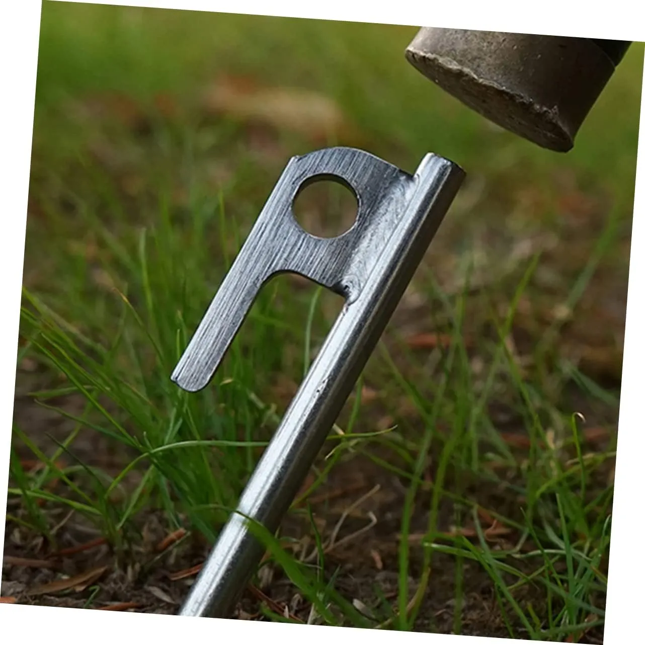 HANABASS Tent Stakes Pack Stainless Steel Camping Stakes Smooth Tip Portable and Sturdy for Outdoor and Camping
