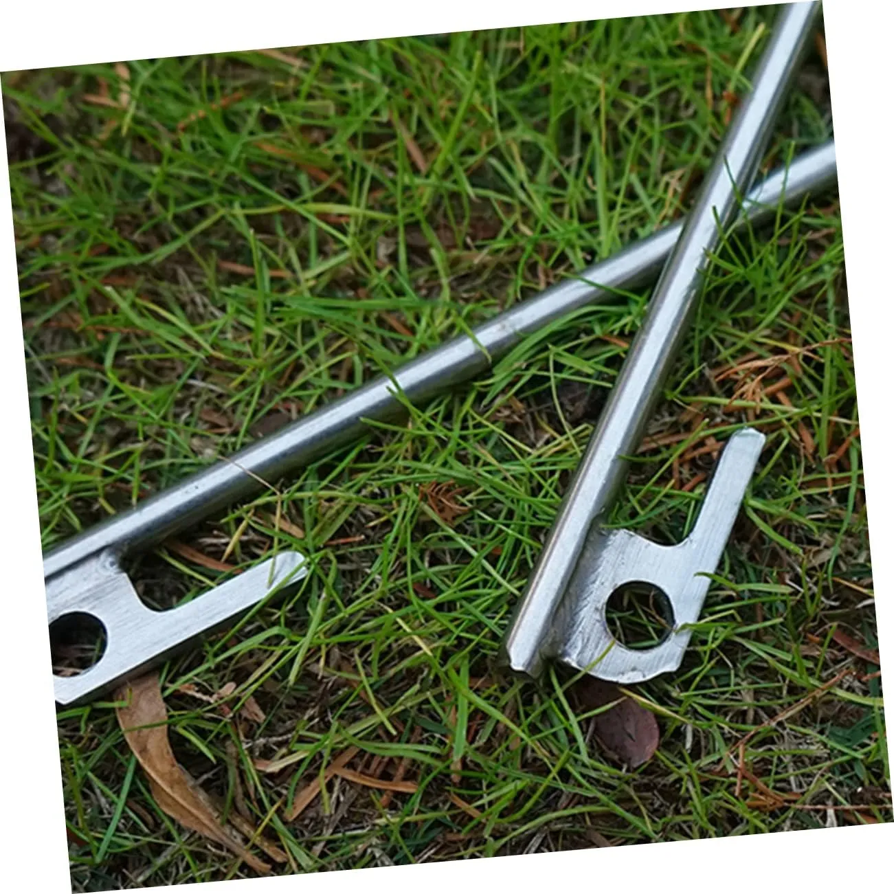 HANABASS Tent Stakes Pack Stainless Steel Camping Stakes Smooth Tip Portable and Sturdy for Outdoor and Camping