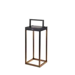 Handy Mini Aluminium LED Outdoor Solar Lantern Black