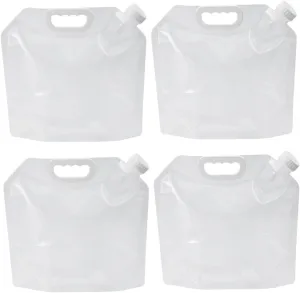 Happyyami 2sets 5l Large Capacity Water Bag Collapsible Camping Water Bottle Car Carrier Outdoor Filter 2pcs*2