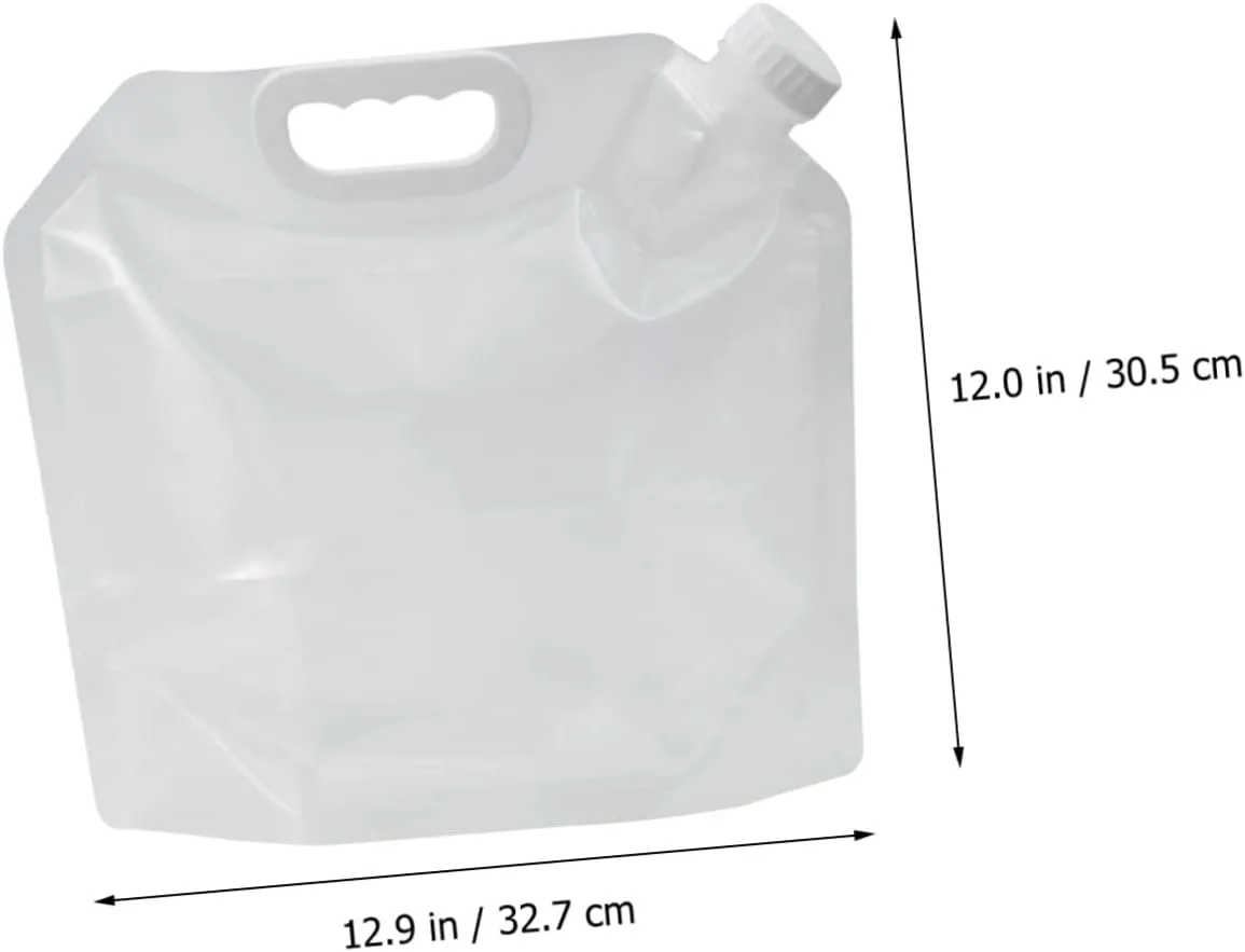 Happyyami 2sets 5l Large Capacity Water Bag Collapsible Camping Water Bottle Car Carrier Outdoor Filter 2pcs*2