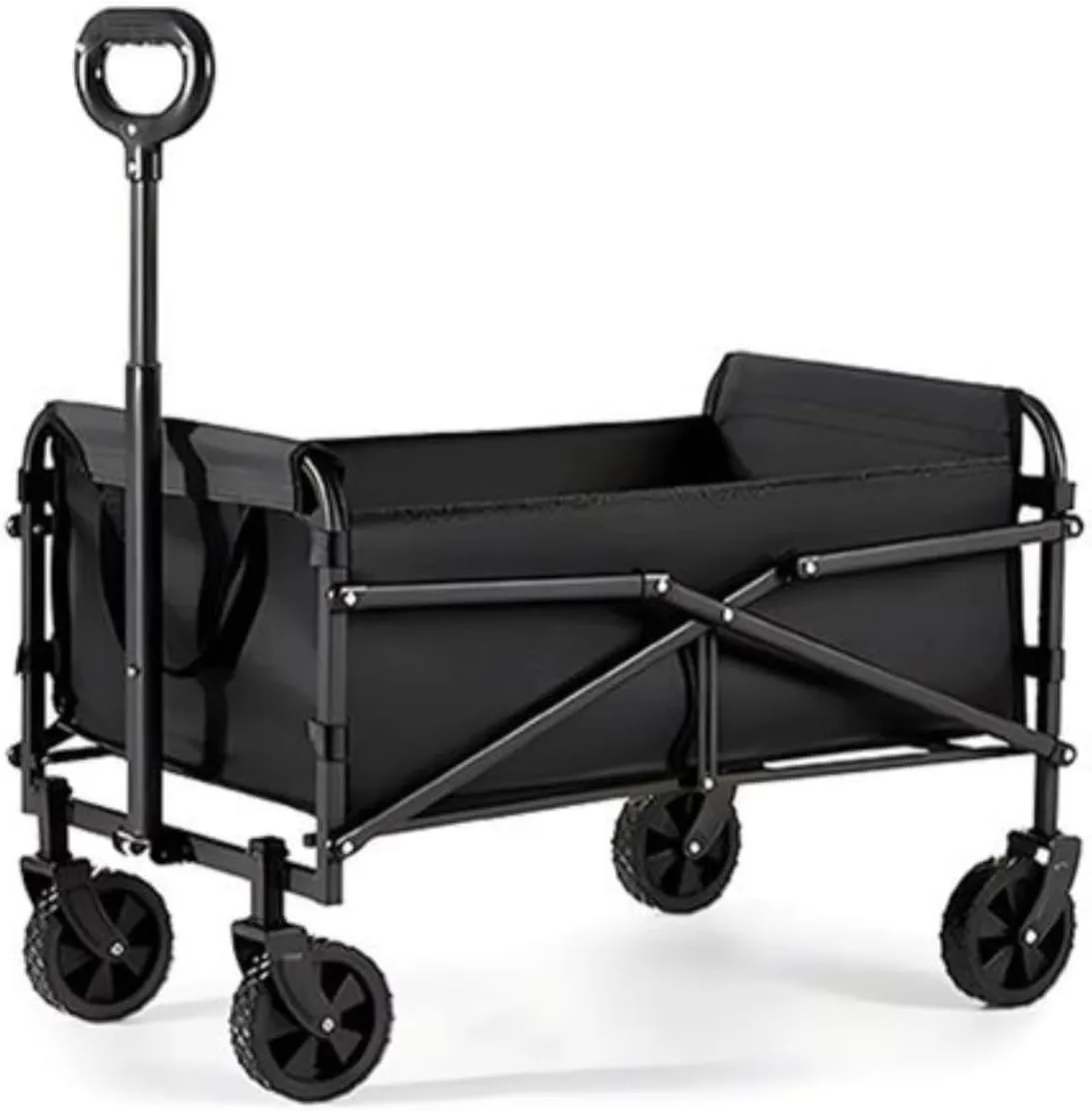 Heavy-Duty Collapsible Cart with Wheels – 220 lbs Capacity, Foldable Utility Cart for Camping, Beach, Sports, Garden & Grocery Use