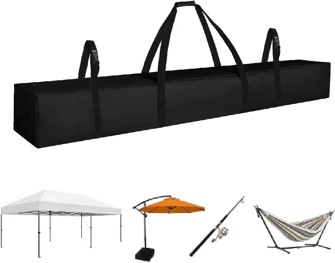 Heavy-Duty Large Tent Pole Storage Bag-83 L x 10" W x 10" H - Water-Resistant,Reinforced Handles for Canopy Tent,Fishing Rods,Hammock