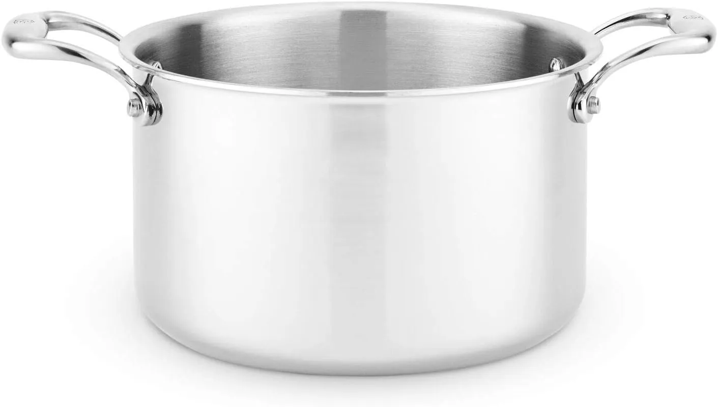 Heritage Steel 5 Quart Sauce Pot - Titanium Strengthened 316Ti Stainless Steel with 5-Ply Construction - Induction-Ready and Fully Clad, Made in USA